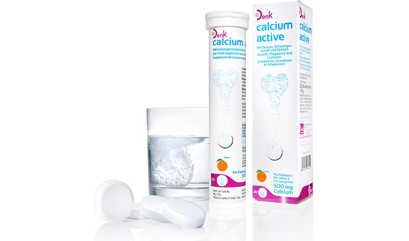DENK CALCIUM ACTIVE  500MG EFF TABS 20*S - Product Image