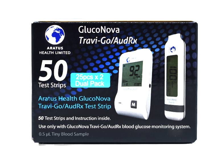 GLUCONOVA BLOOD GLUCOSE TEST STRIPS 50'S - Product Image