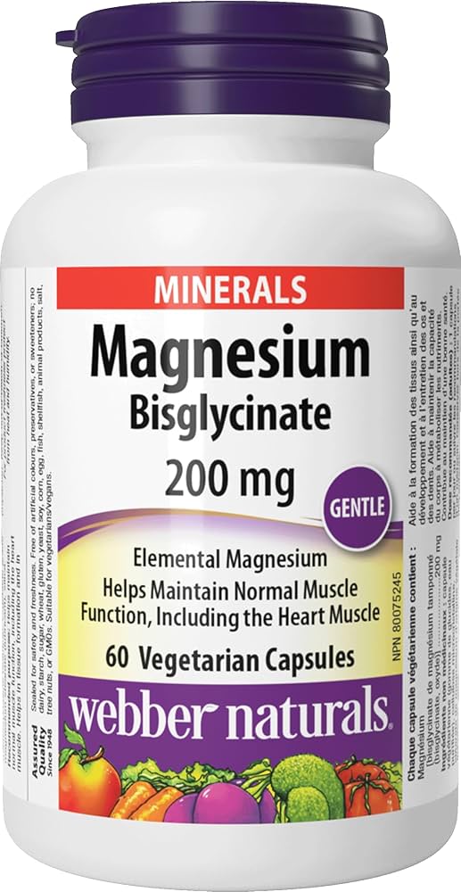 WN MAGNESIUM BISGLYCINATE 200MG CAPS 60'S - Product Image