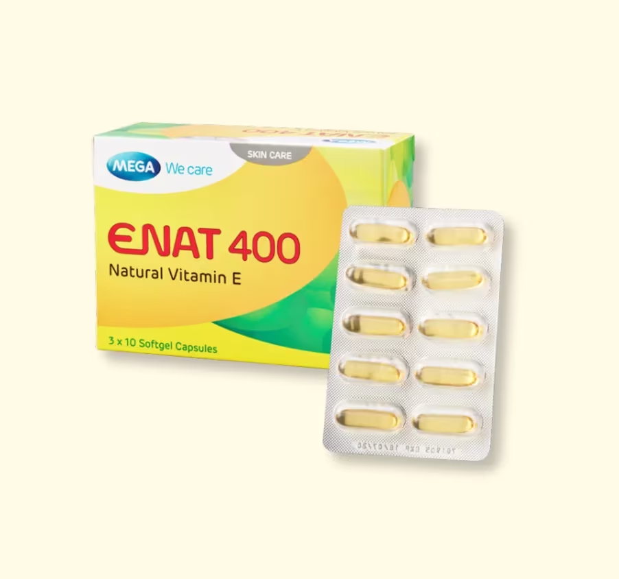 MEGA ENAT CAPS (VIT E) 400MG 30'S - Product Image