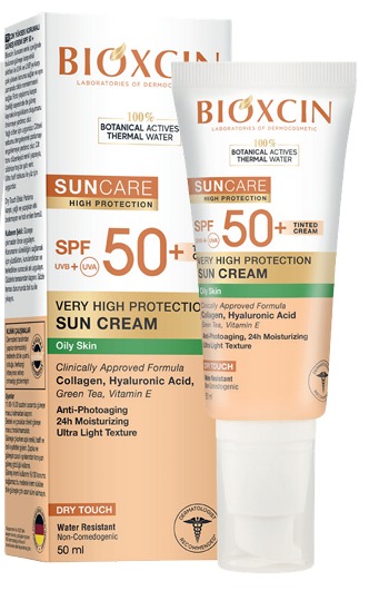 BIOXCIN SUNCARE COMBINATION /OILY TINTED CREAM 50SPF 50ML - Product Image