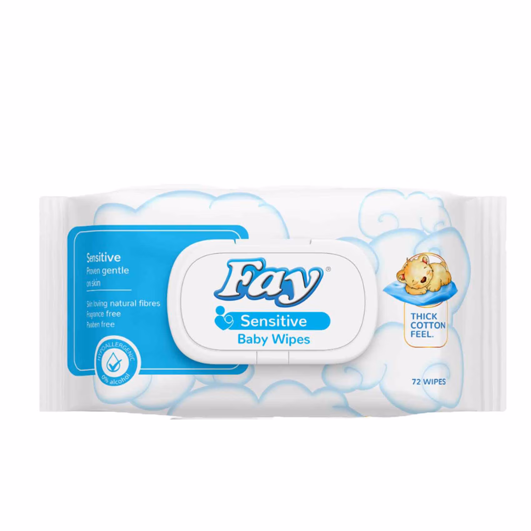 FAY SENSITIVE BABY WIPES 72 SHEETS - Product Image
