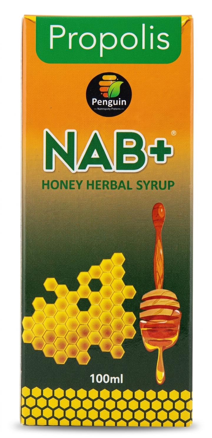 NAB  HONEY HERBAL SYRUP WITH PROPOLIS 100ML - Product Image
