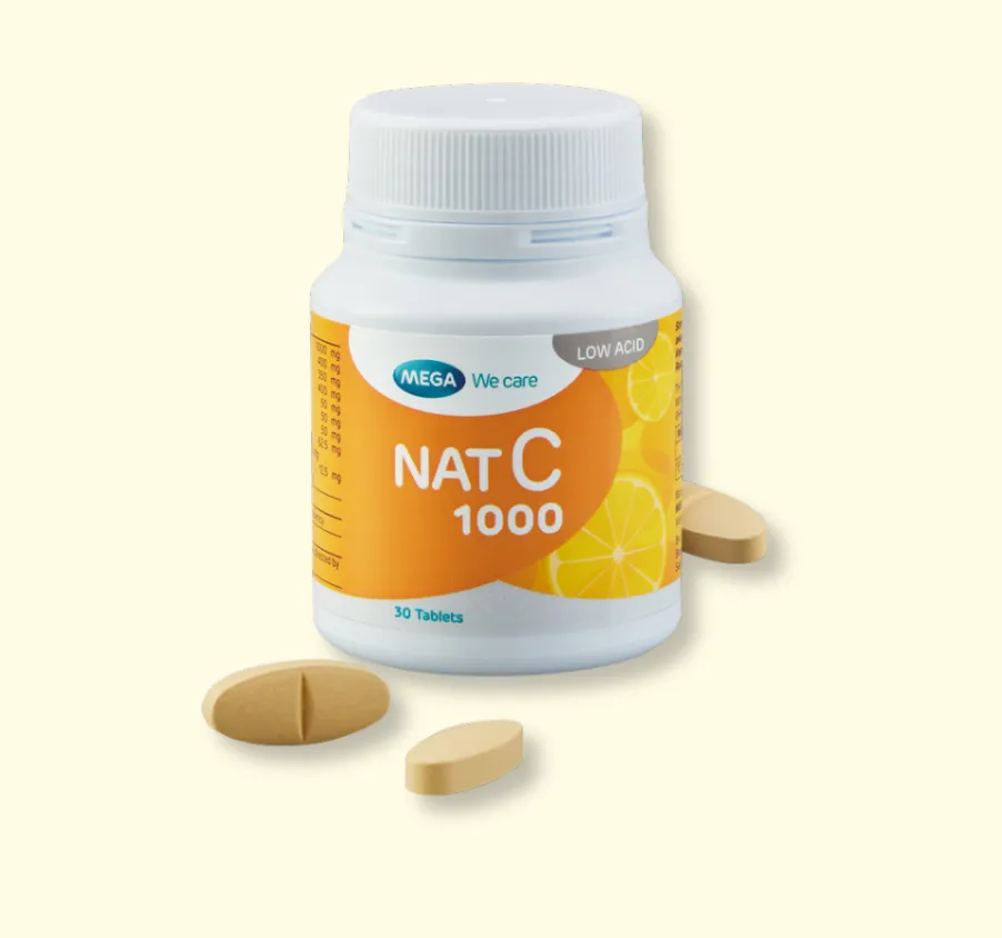 Thumbnail for MEGA VITAMIN C 1000MG TABS 30'S(NAT-C)