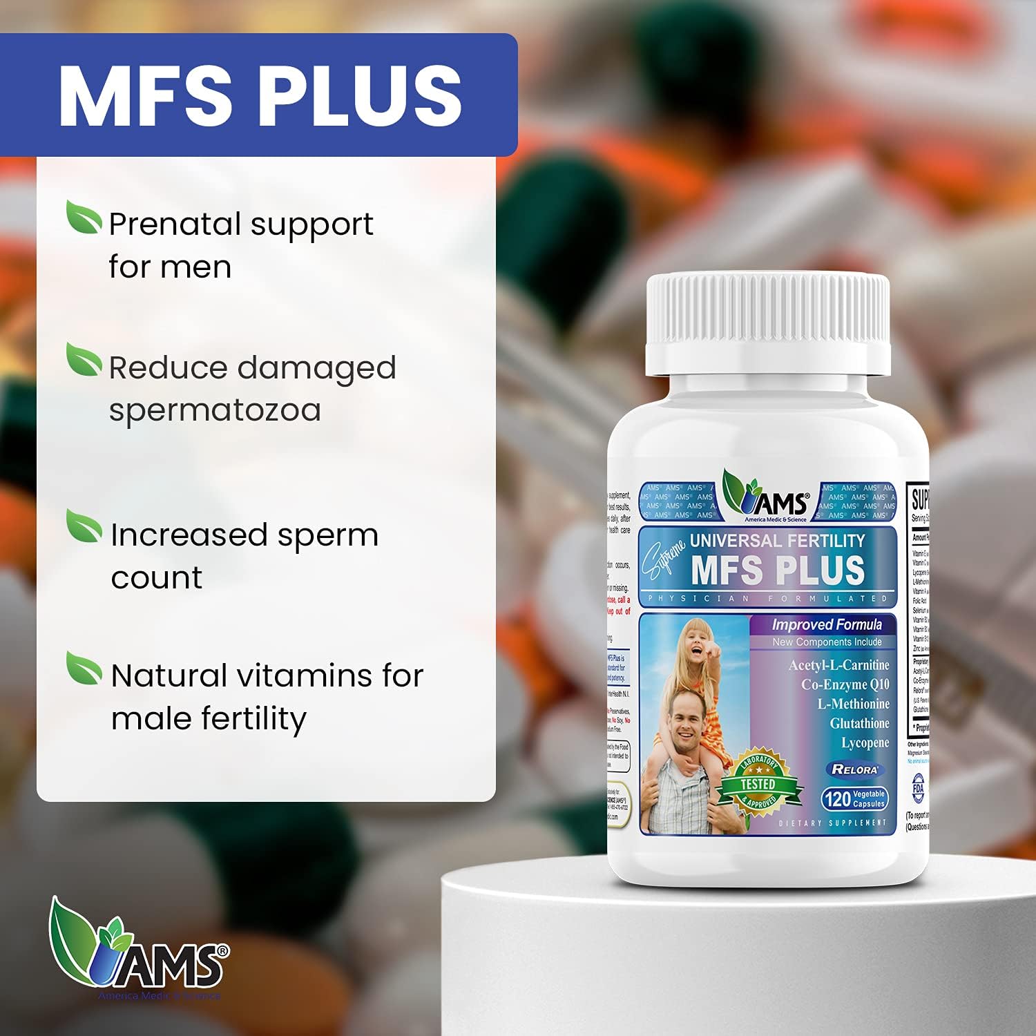 Thumbnail for AMS MFS PLUS CAPS 120'S